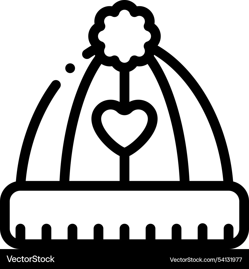 Hat icon thin linear style design isolated Vector Image