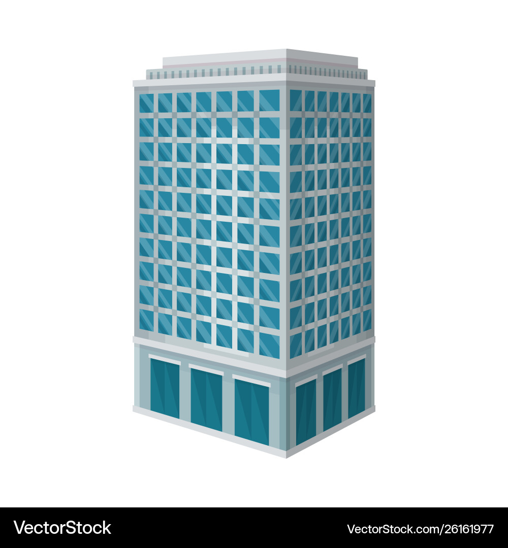 Isolated object skyscraper and house icon set vector image