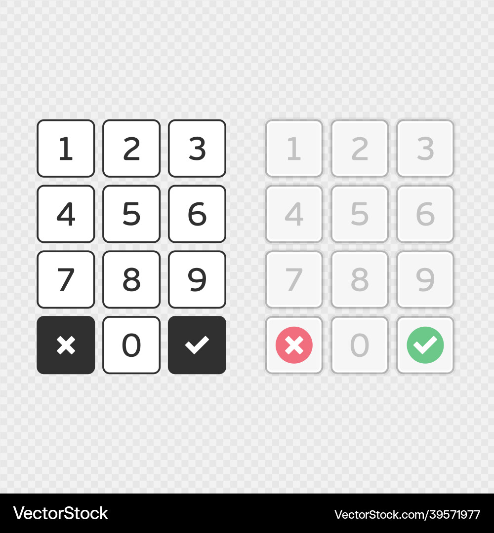 Keypad entry Keypad entry vector image