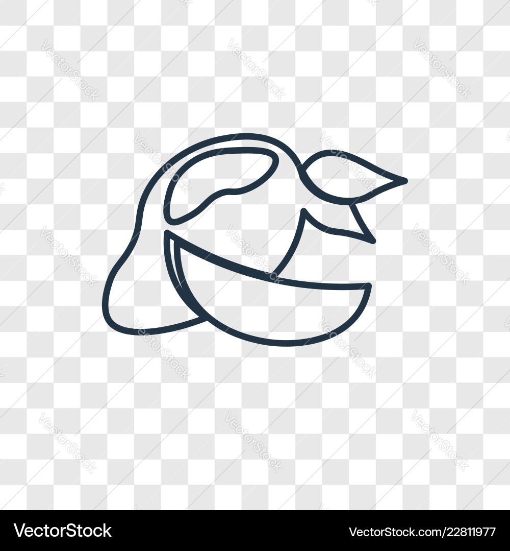 Mango concept linear icon isolated on transparent Vector Image