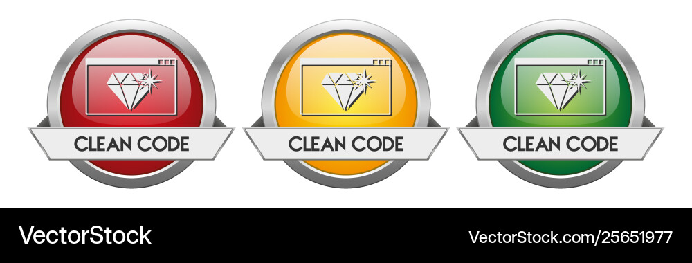 Modern button clean code Vector Image