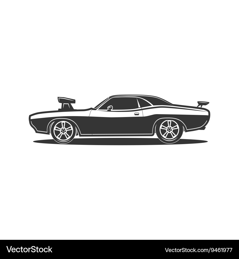 Muscle car Royalty Free Vector Image - VectorStock