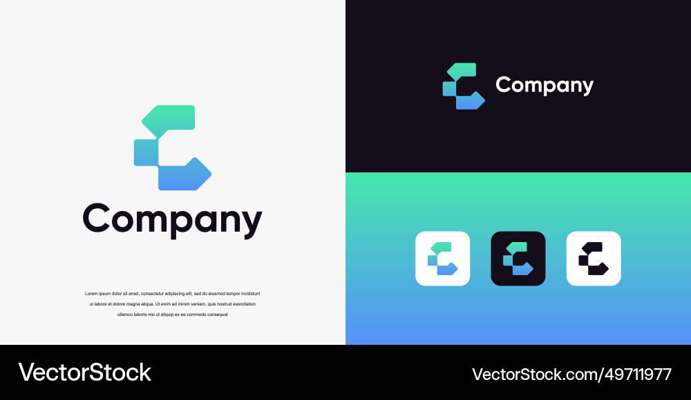 Simple initial c monogram logo Vector Image