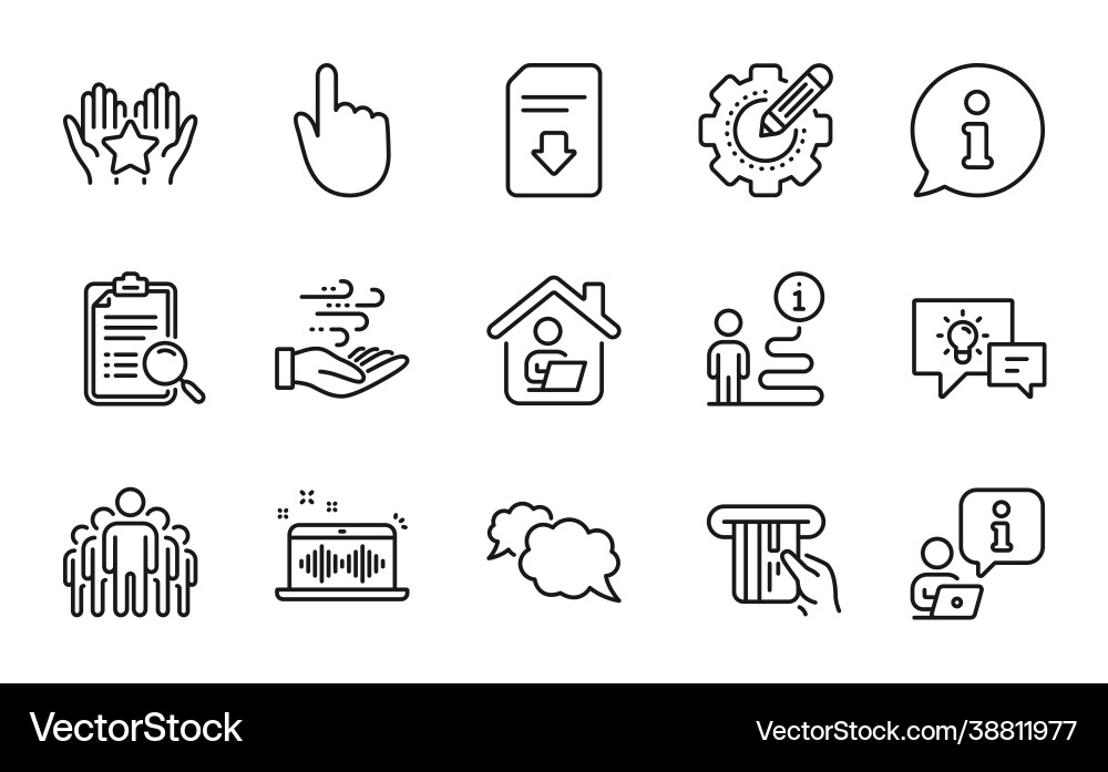 Technology icons set included icon as hand click Technology icons set included icon as hand click vector image
