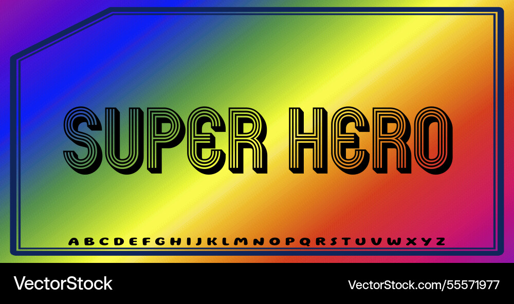 Text effects with editable colors and abstract Vector Image