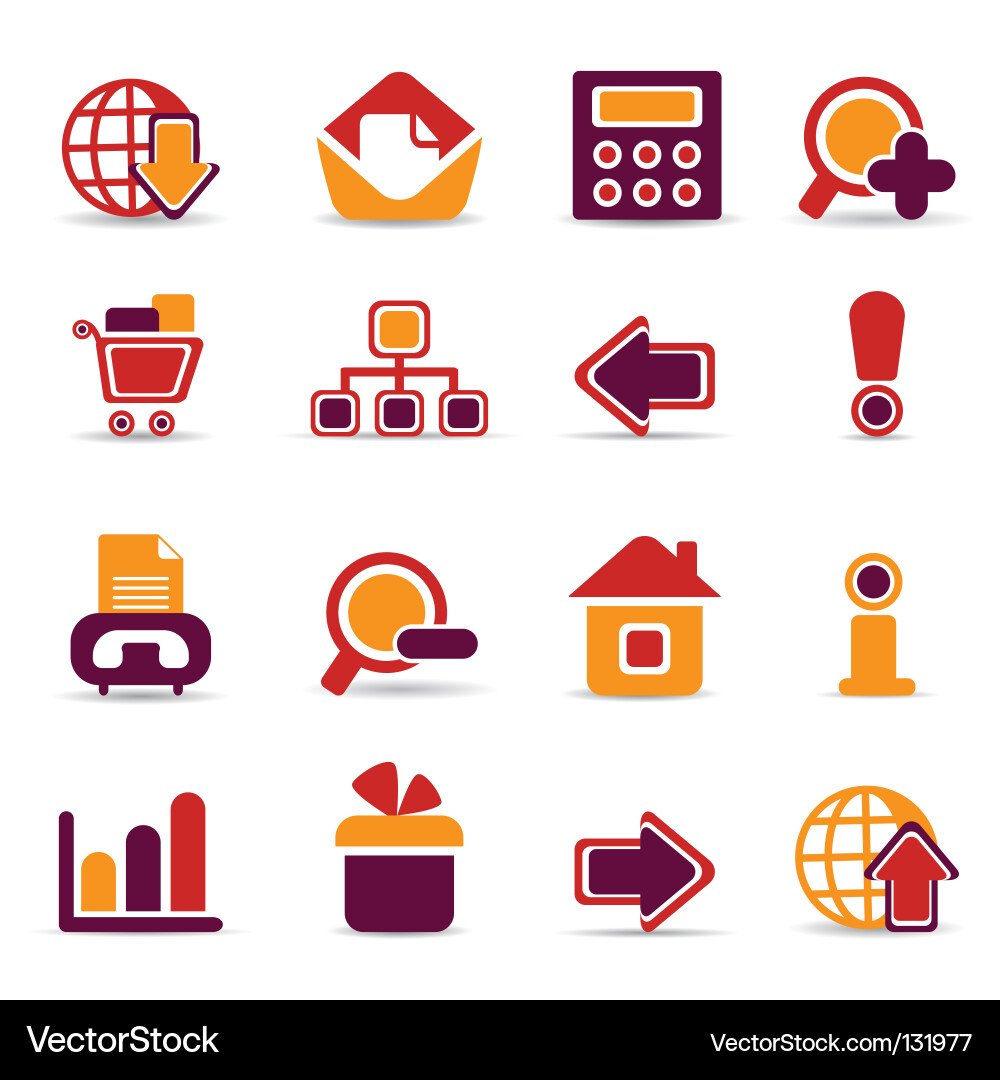 Website Icon Set vector image