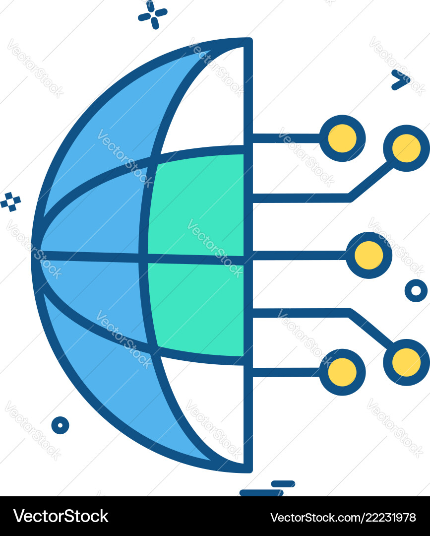 Artificial circuit intelligence nor icon design Artificial circuit intelligence nor icon design Vector Image