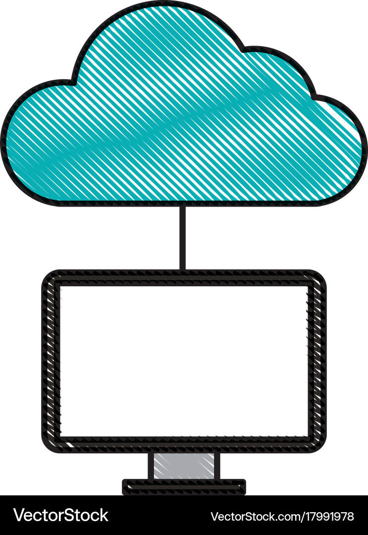 Cloud Computing Programmier- und Codierungssoftware vektorbild