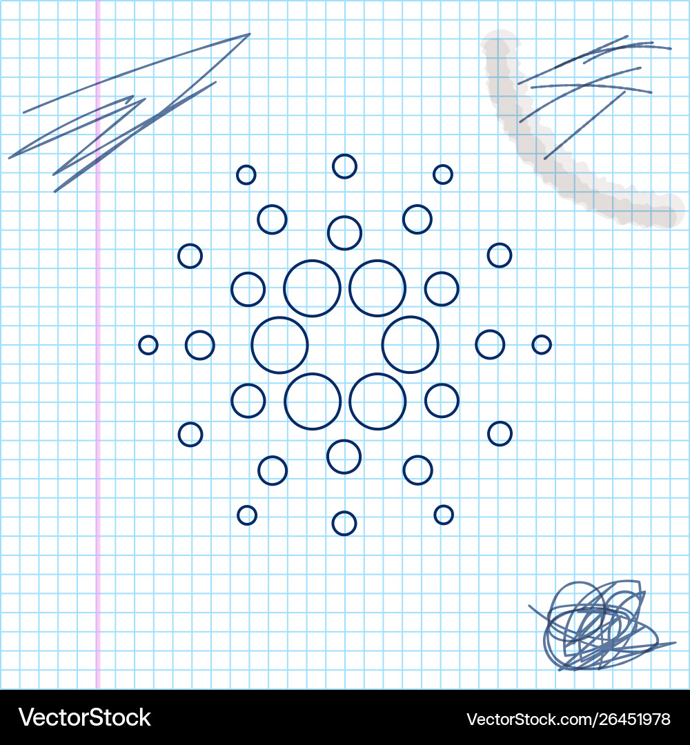 Cryptocurrency coin cardano ada line sketch icon – Royalty-Free Vector |  VectorStock
