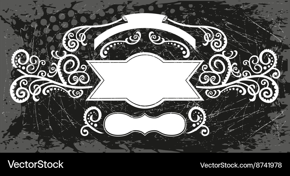 Decorative frame with pattern vector image