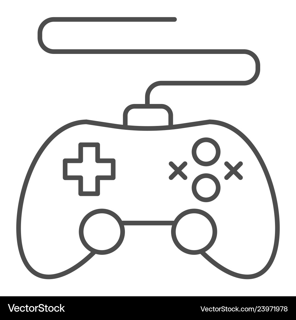 Game controller thin line icon joystick Game controller thin line icon joystick vector image