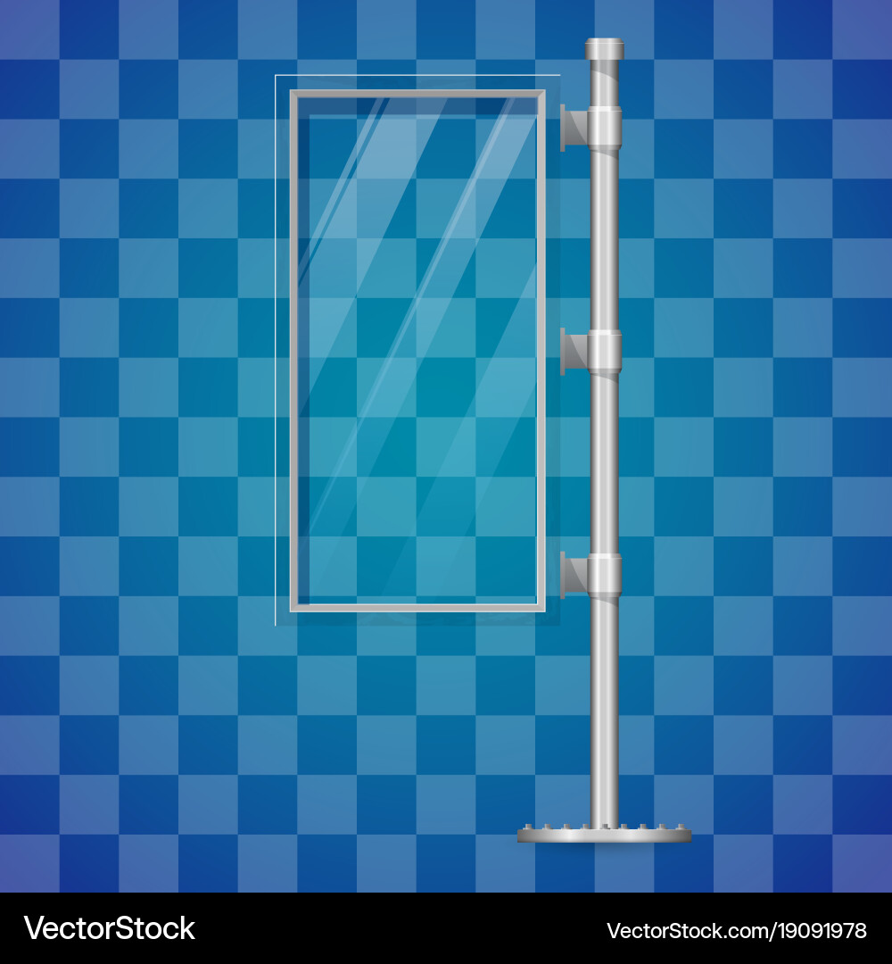 Light box with chrome stand Vector Image