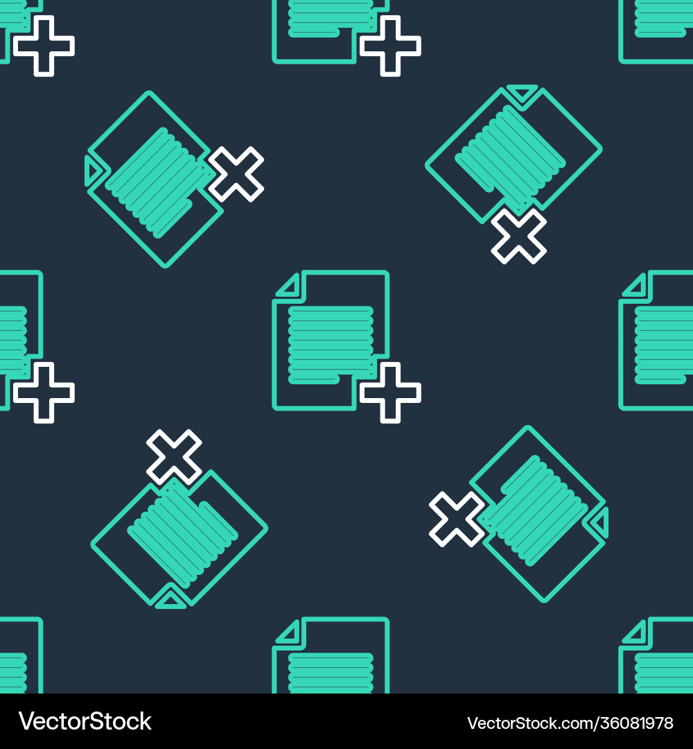 Line add new file icon isolated seamless pattern Vector Image