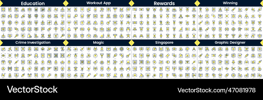 Linear style icons pack in this bundle include Linear style icons pack in this bundle include vector image