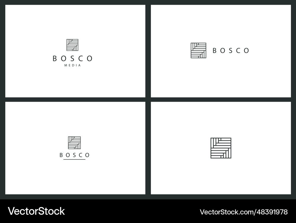 Minimalistic line logo design set template Vector Image