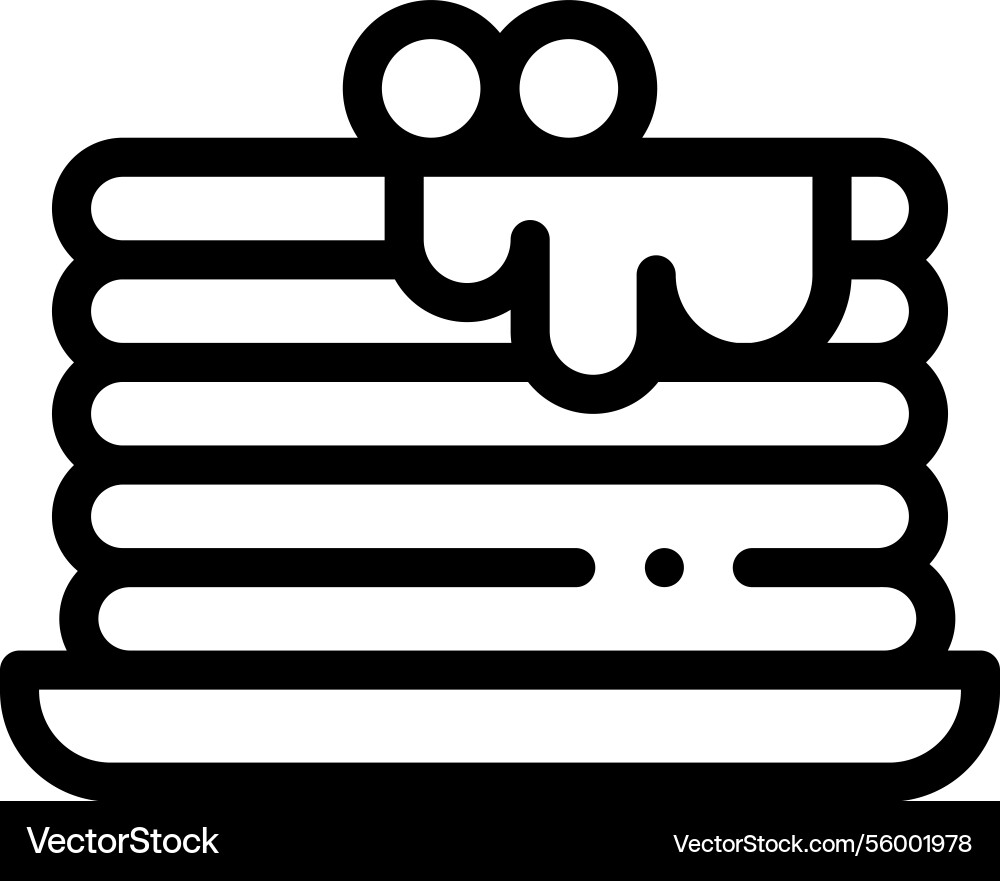 Pancake icon thin linear style design isolated Pancake icon thin linear style design isolated vector image
