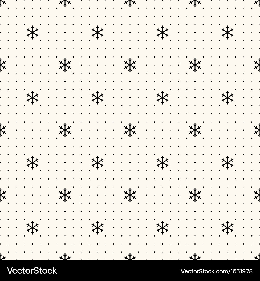 Retro Snowflake Pattern Vector Image