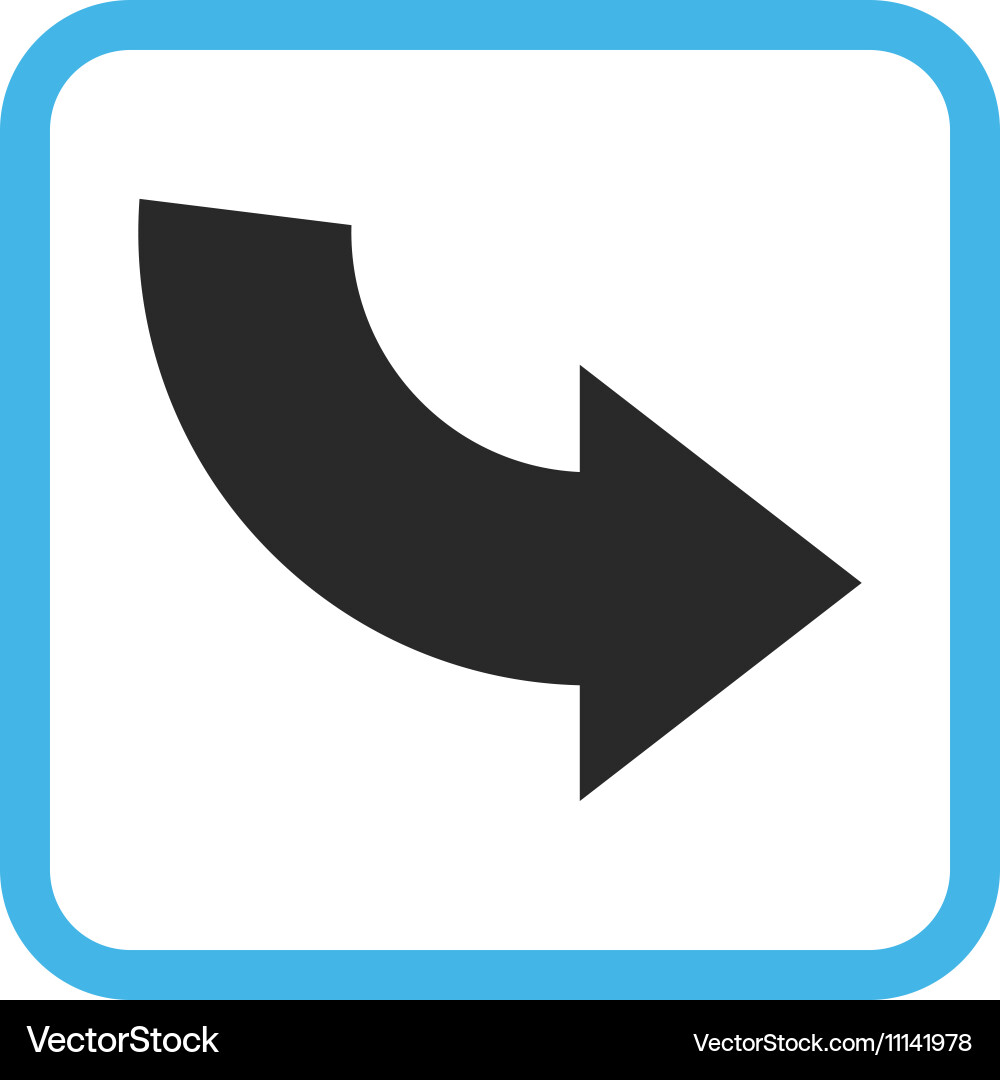 Rotate ccw icon in a frame vector image