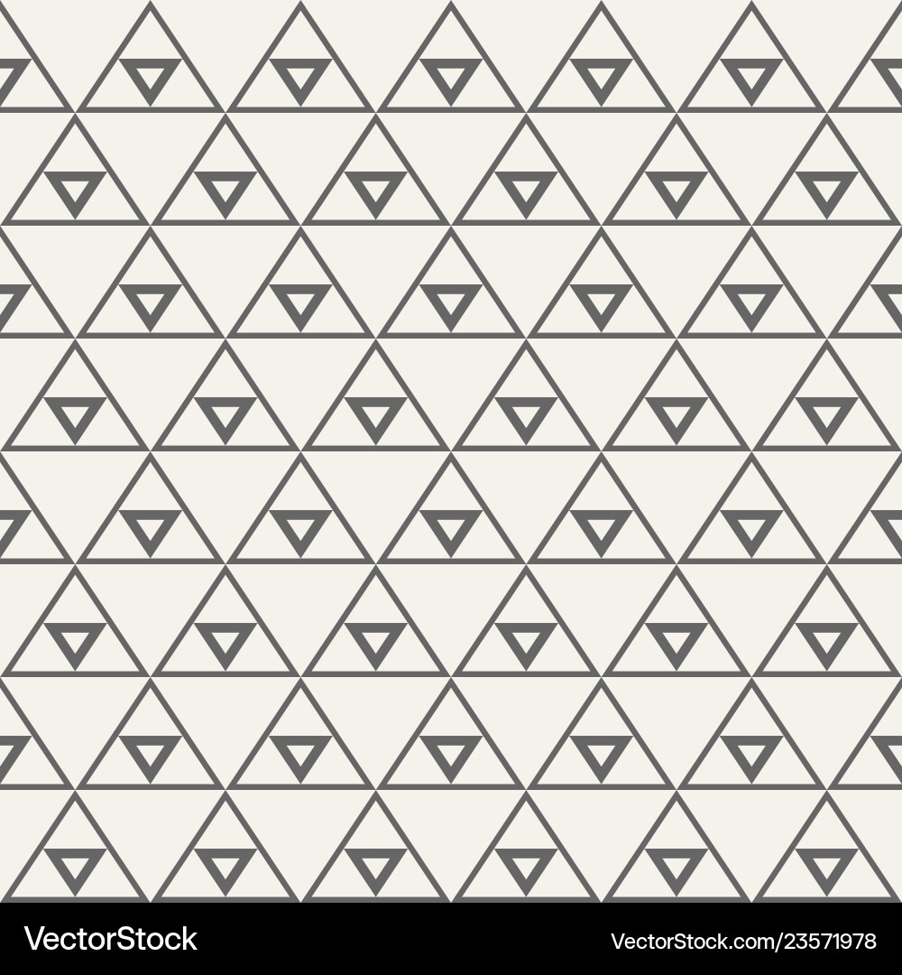 Seamless monochrome triangular ethnic pattern Seamless monochrome triangular ethnic pattern vector image
