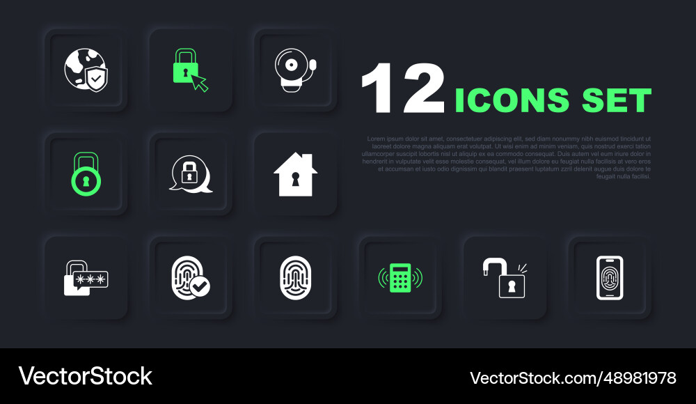 Set open padlock mobile with fingerprint scanner Set open padlock mobile with fingerprint scanner vector image