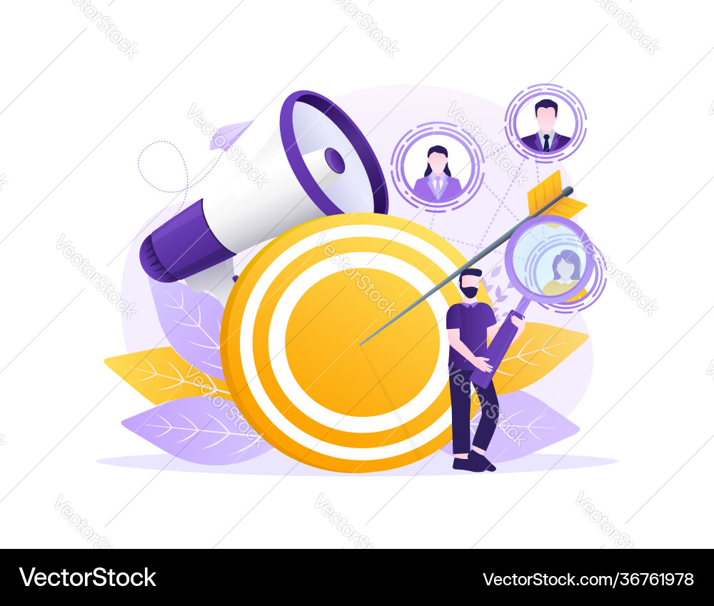 Target customers in abstract style icon Target customers in abstract style icon vector image