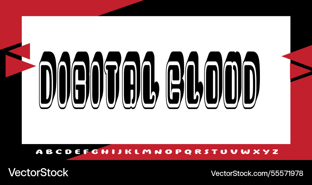 Text effects with editable colors and abstract Vector Image