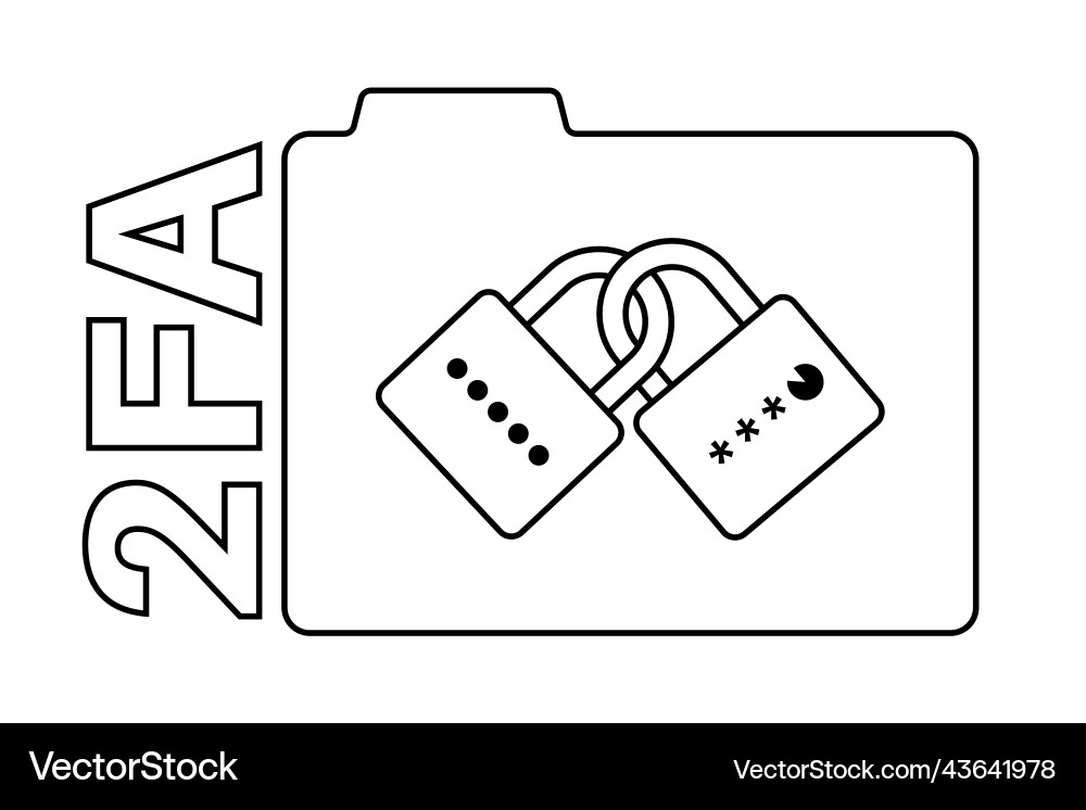 Two-Factor Authentication Security vector image