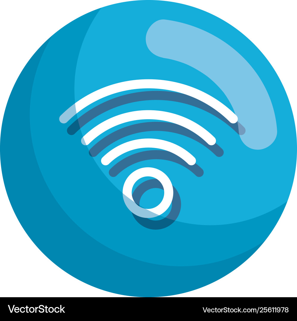 Wifi waves signal isolated icon Vector Image