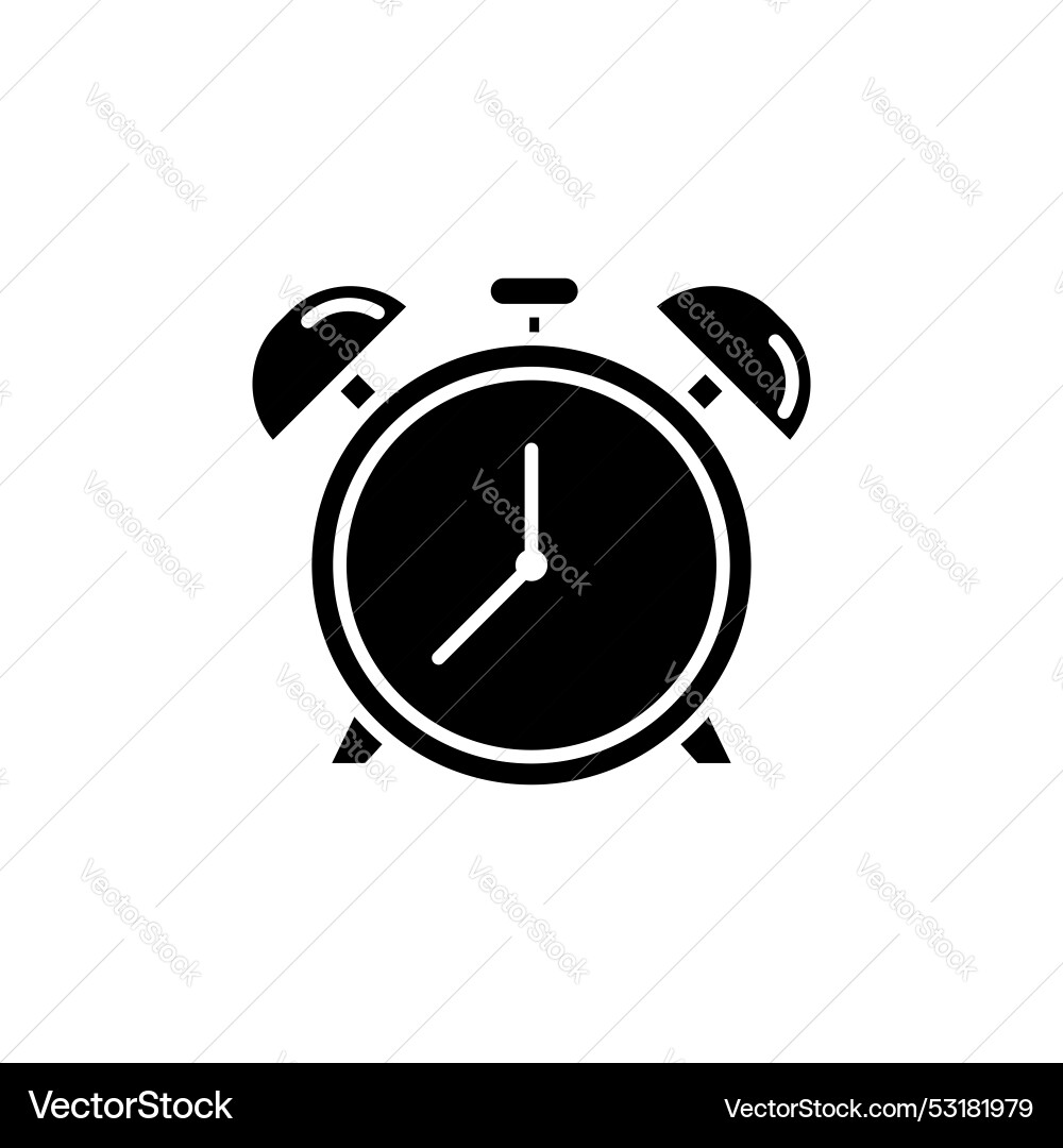 Alarm clock icon set deadline timer symbol Vector Image