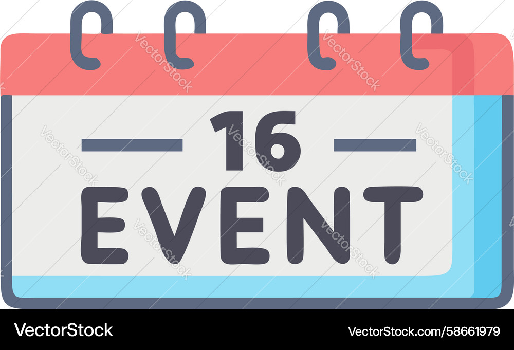 Event date calendar icon for scheduling design Vector Image