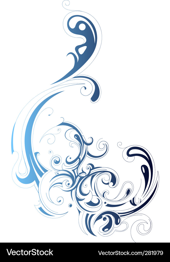 Flowing Swirl Patterns vector image