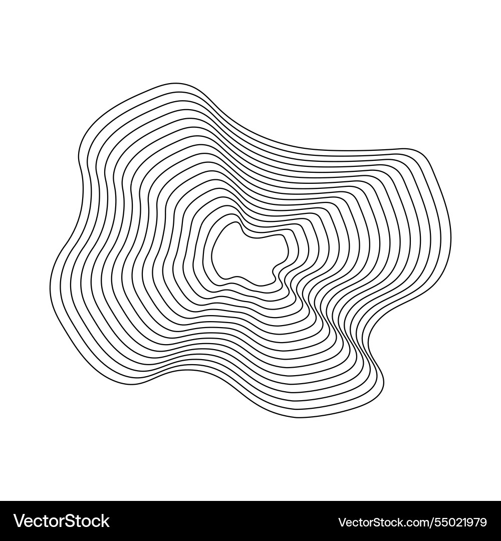 Geography line map with topographic background Vector Image