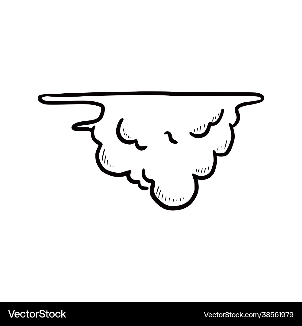 Hand drawn cloud set doodle Royalty Free Vector Image