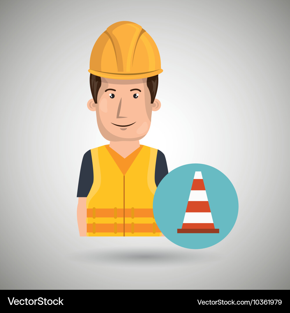 Man worker protection tools icon Vector Image