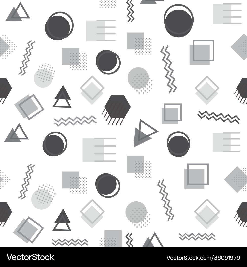 Memphis style with geometric pattern Memphis style with geometric pattern vector image