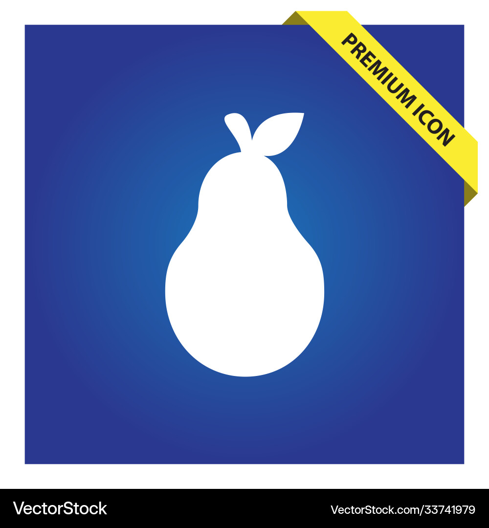 Pear icon for web and mobile vector image
