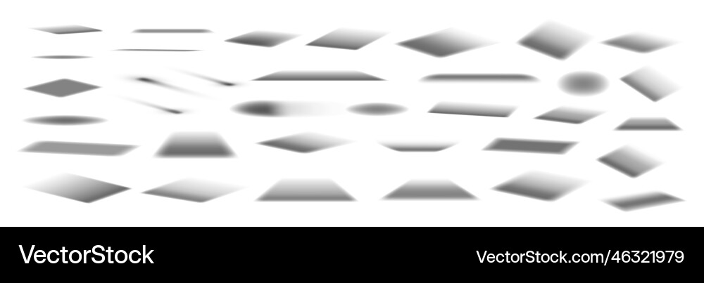 Realistic drop shadow from different angles Realistic drop shadow from different angles vector image