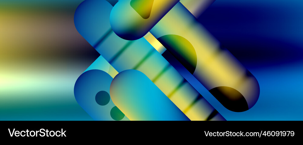 Round shapes and lines with fluid gradients Round shapes and lines with fluid gradients Vector Image