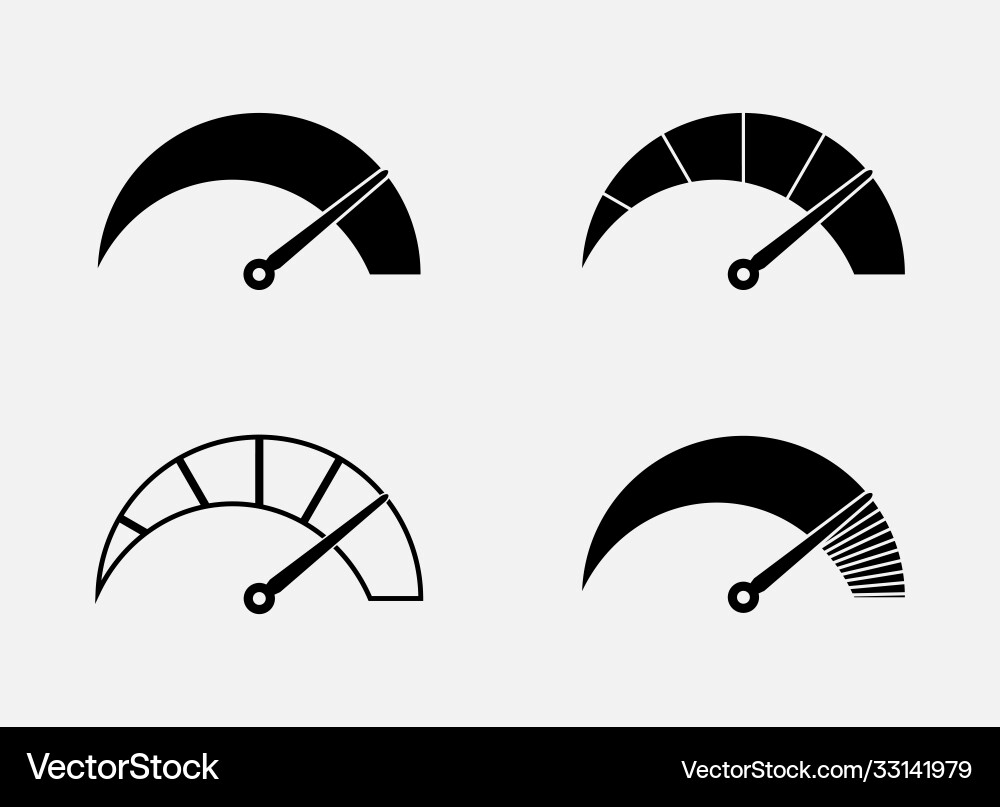 Set abstract symbols speed scale and arrow vector image