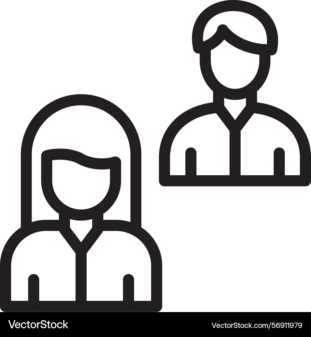 Study group linear style icon design vector image