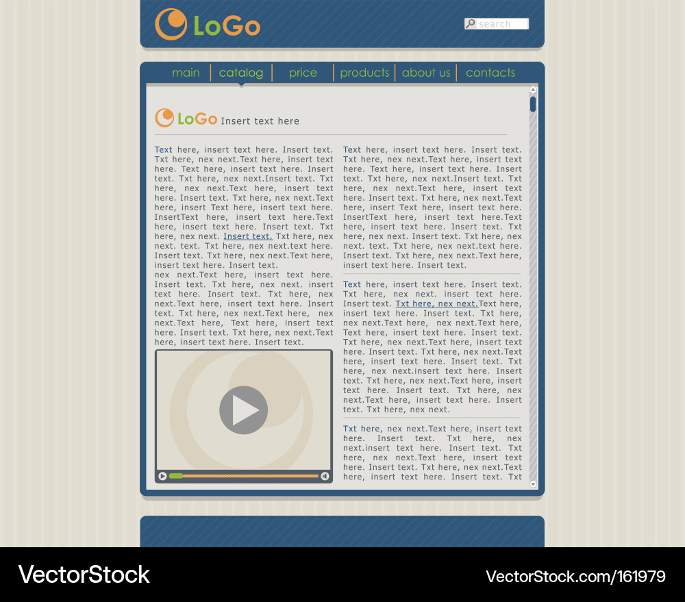 Website template Vector Image