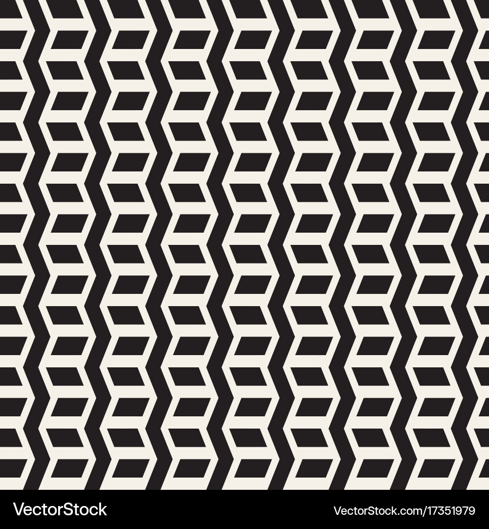 Zigzag Monochrome Line Pattern vector image