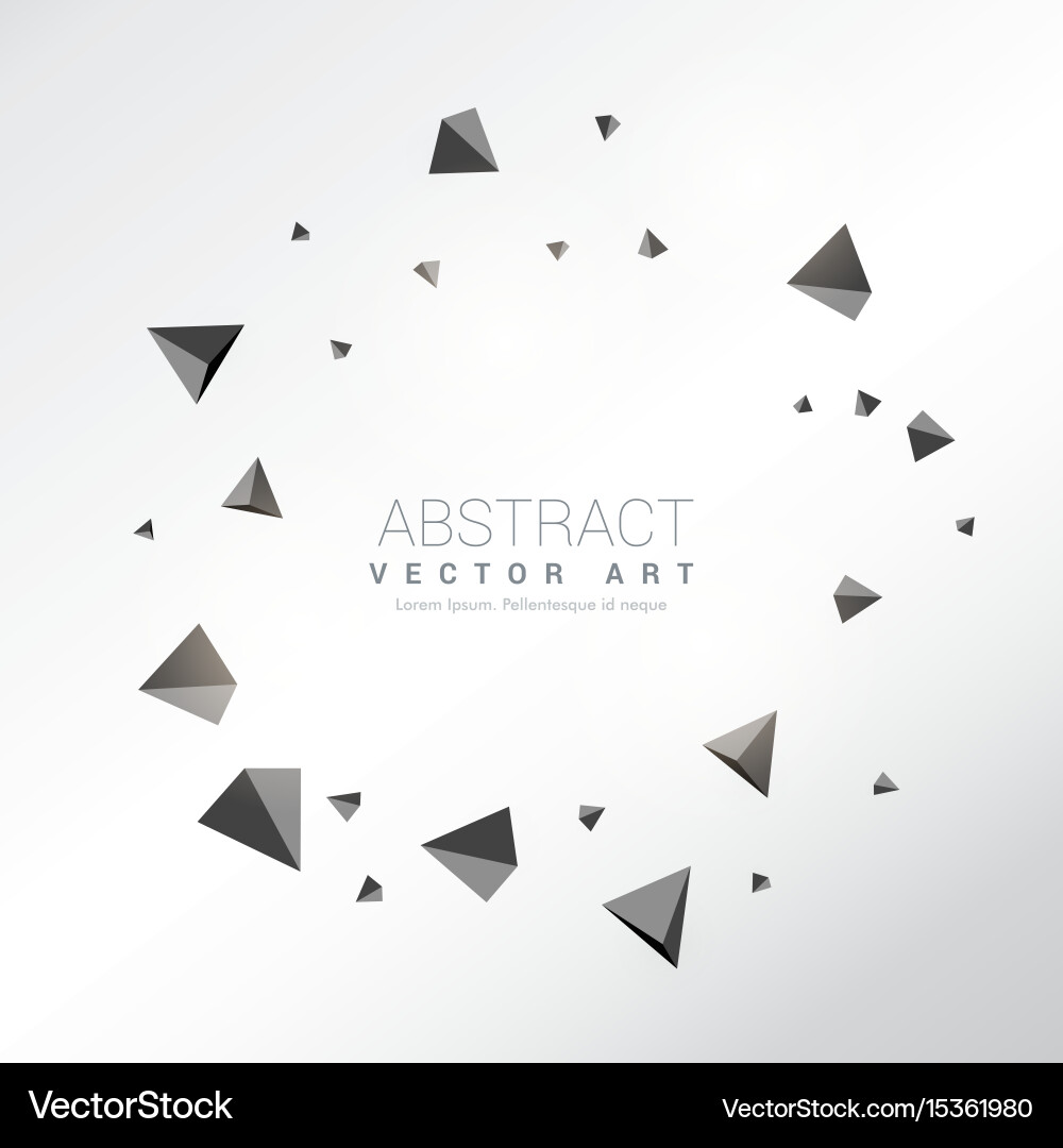 3D Triangular Frame Background vector image