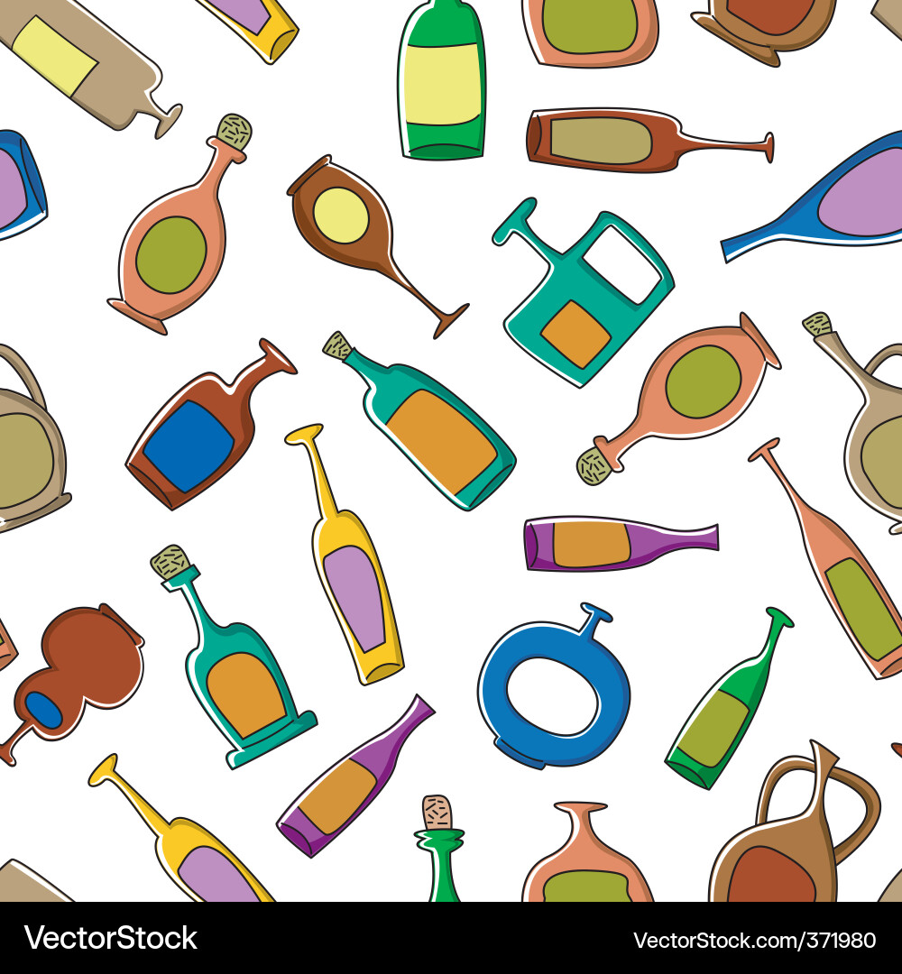 Bottles pattern Vector Image