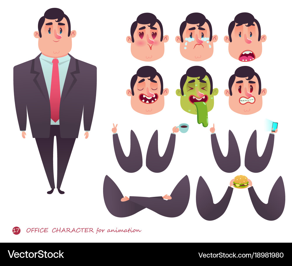 Business characters elements for web design Vector Image