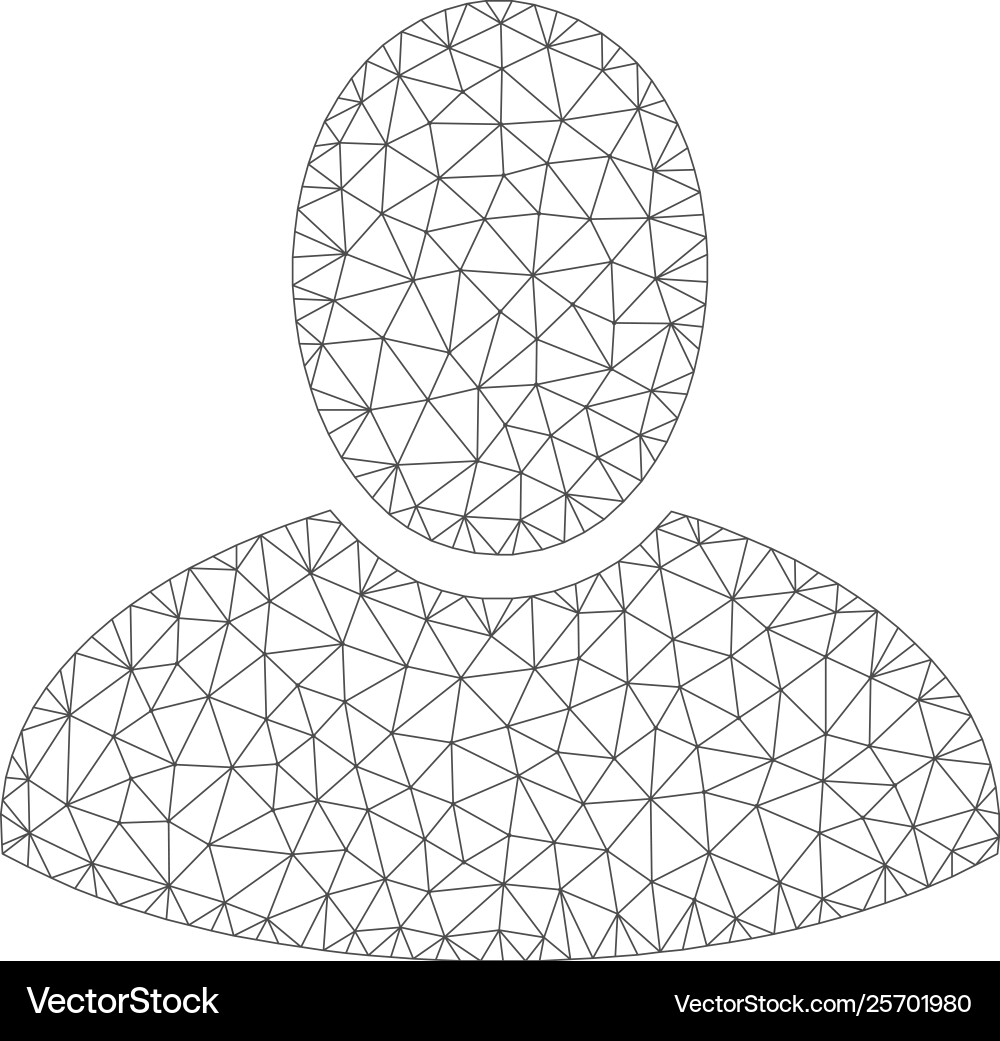 Client polygonal frame mesh Client polygonal frame mesh vector image