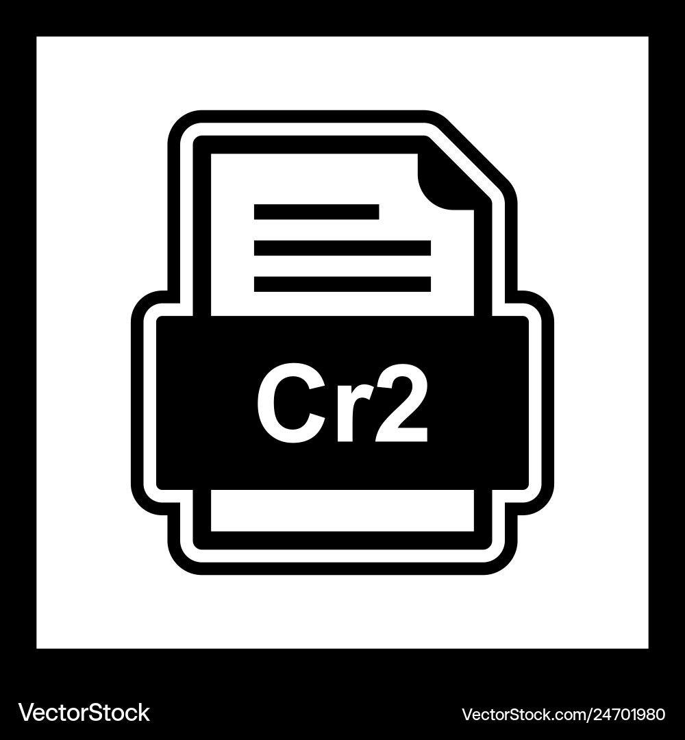 Cr2 file document icon Vector Image