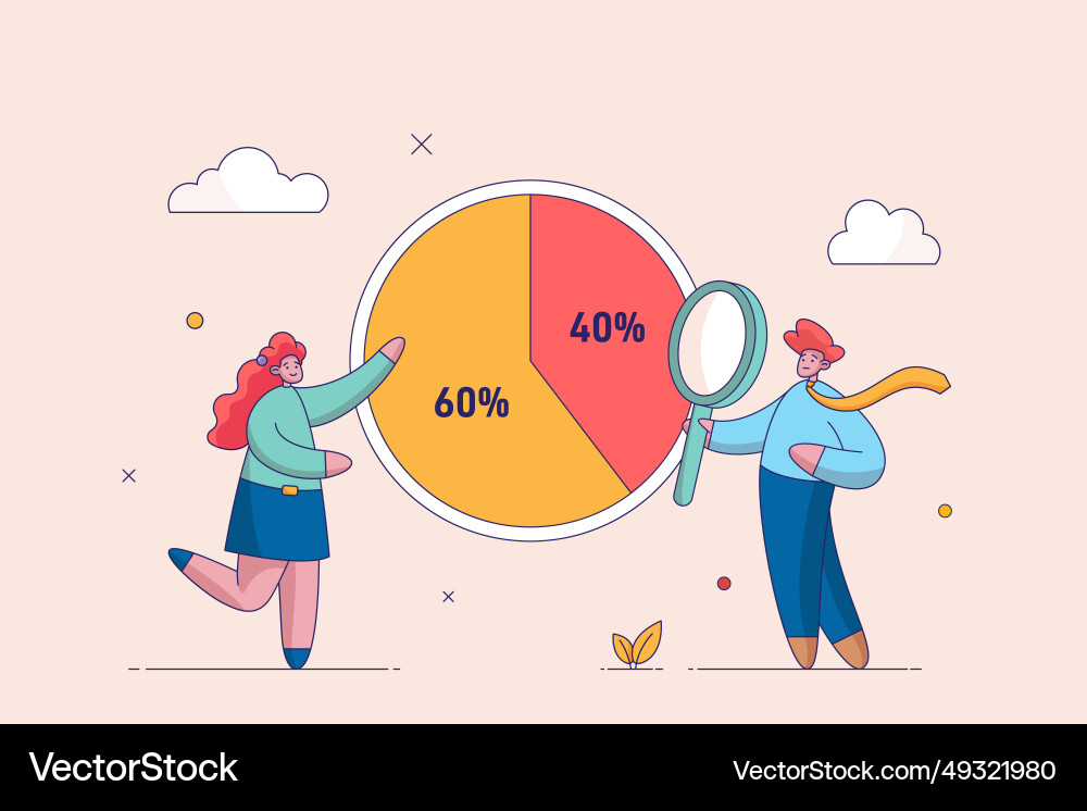 Data analytics concept business graph dashboard Vector Image
