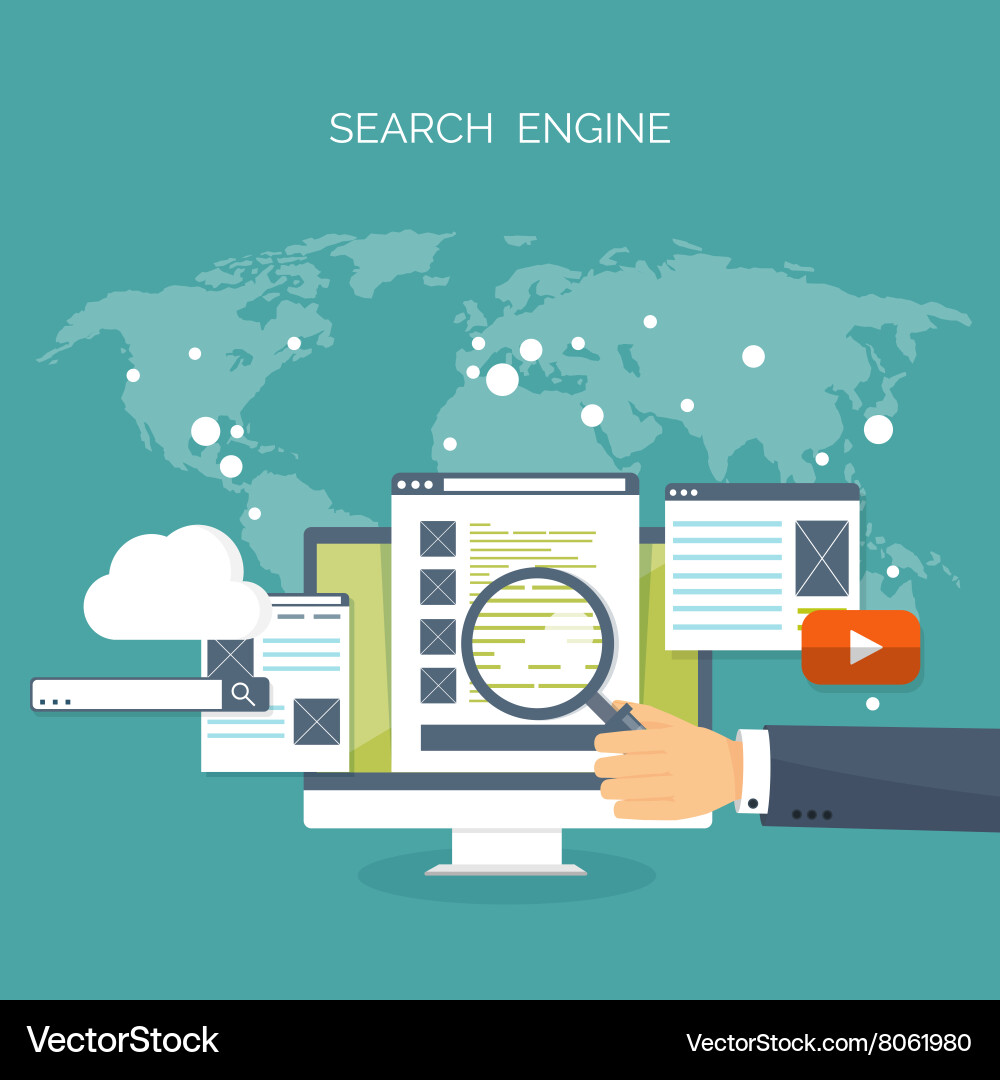 Flat background coding vector image
