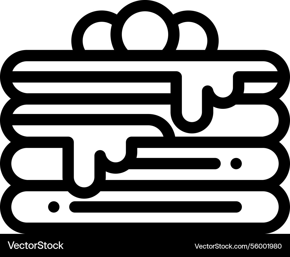 Pancake icon thin linear style design isolated Pancake icon thin linear style design isolated vector image